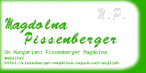 magdolna pissenberger business card